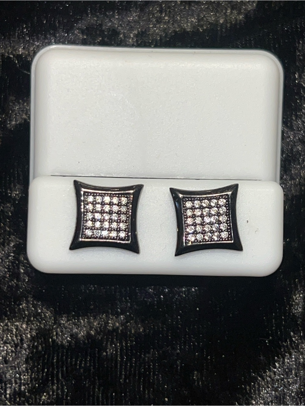 Square Black Frame Earrings